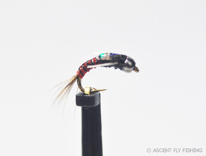 Red & Black Beadhead Juju Baetis