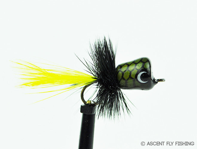 Walt's Panfish Popper - Olive Fish Scale