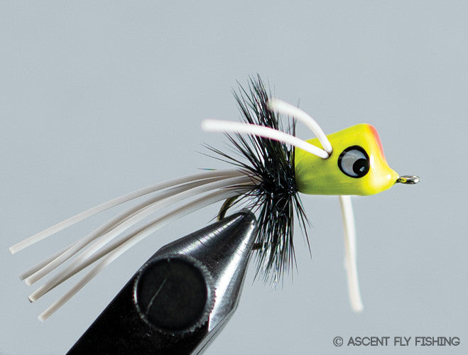 Walt's Small  Popper - Chartreuse / Black