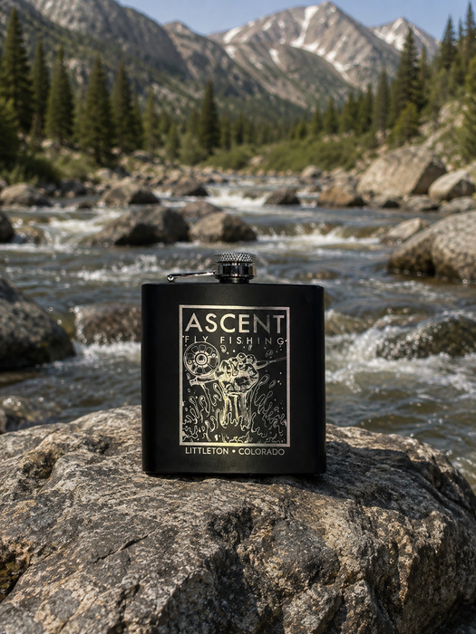 Ascent Fly Fishing 6 oz Stainless Steel Whiskey Hip Flask
