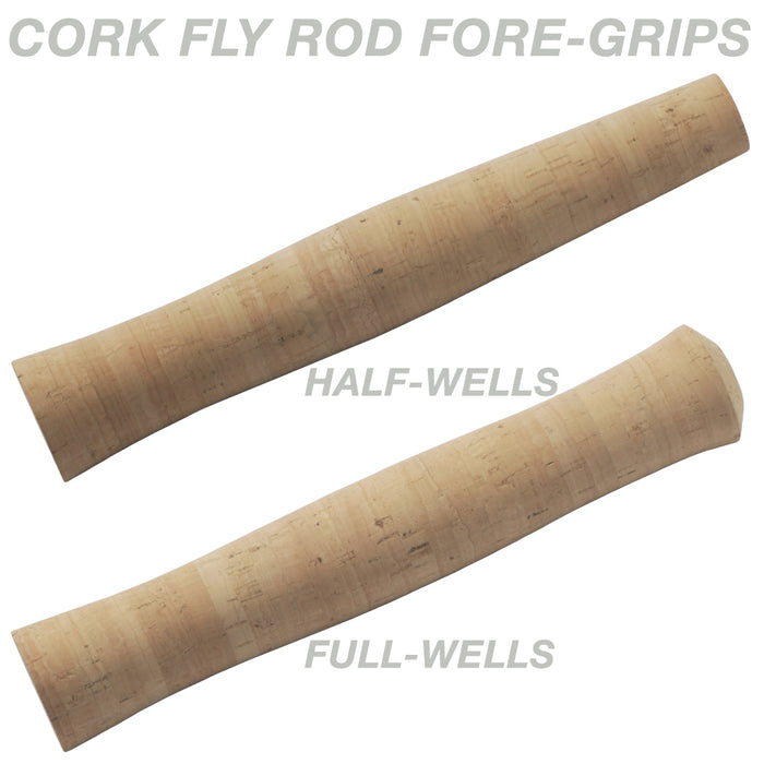 Choose a half wells or full wells cork grip when you build a fly rod at ascent fly fishing in Littleton Colorado