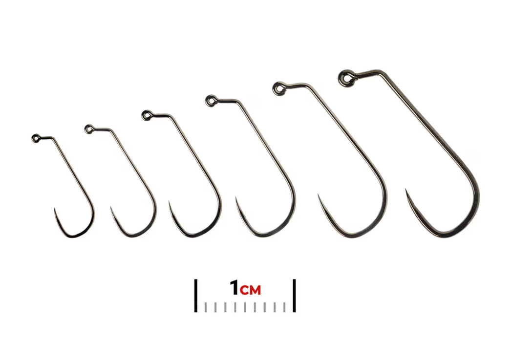 FULLINGMILL Jig Force Long Black Nickel Barbless FM51 30