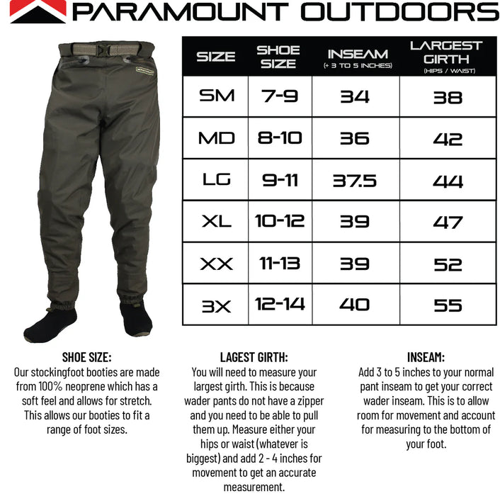 Paramount Outdoors Fast Eddy Waist High Wader Pant