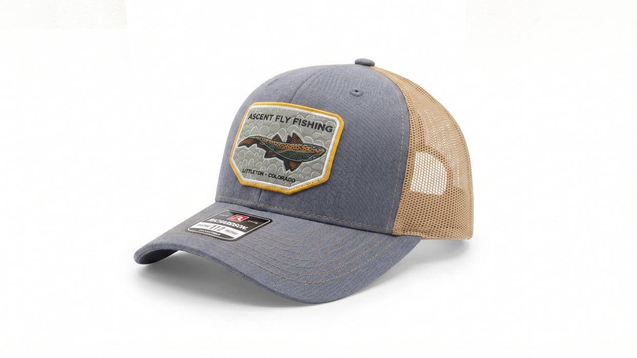Ascent Fly Fishing Heather Slate & Tan Trucker Hat