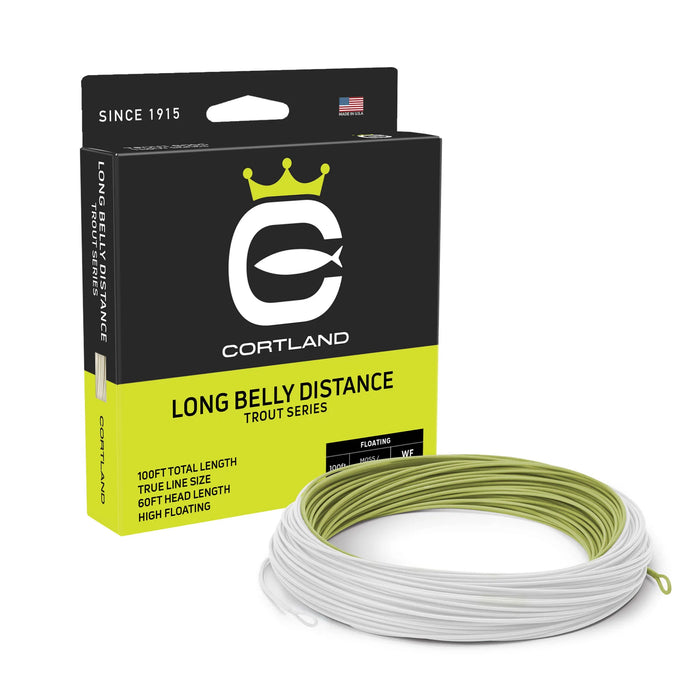 Cortland Long Belly Distance Fly Line - Olive / White