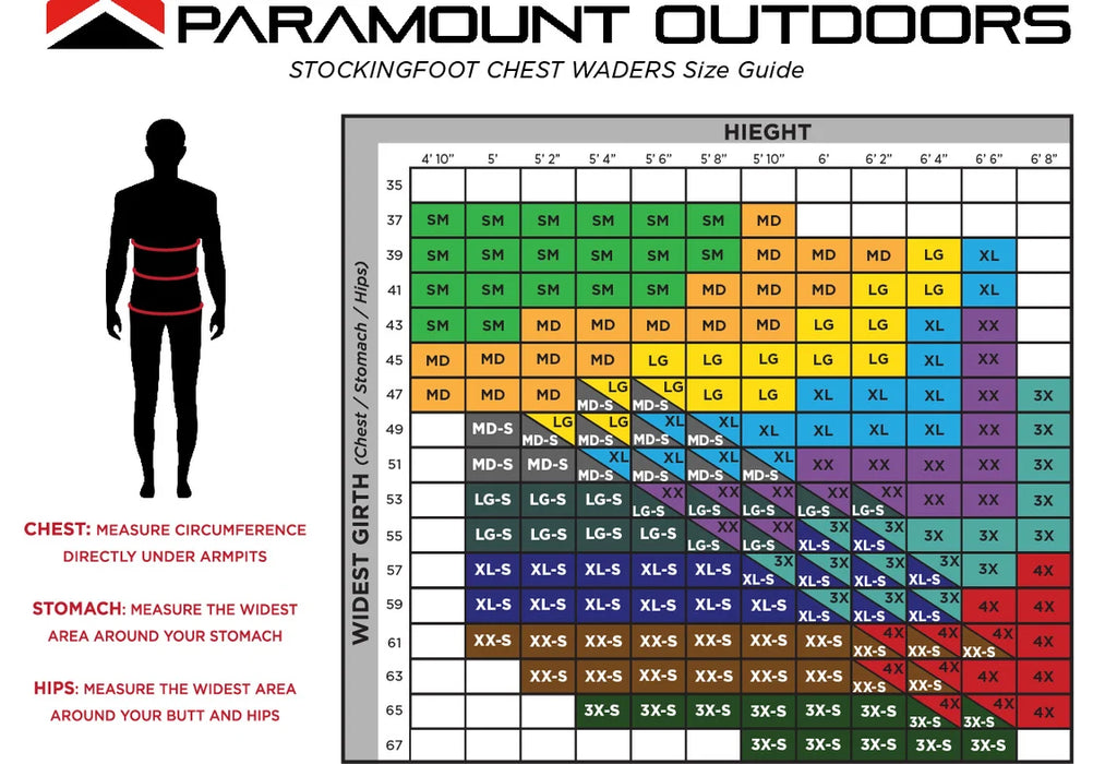 Paramount Stonefly Breathable Chest Waders