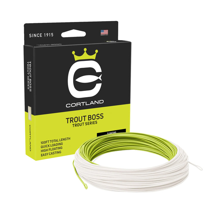 Cortland Trout Boss Fly Line - Chartreuse / White