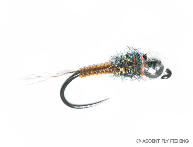 Tungsten Jig V-Rib Mayfly Nymph - Brown/Green