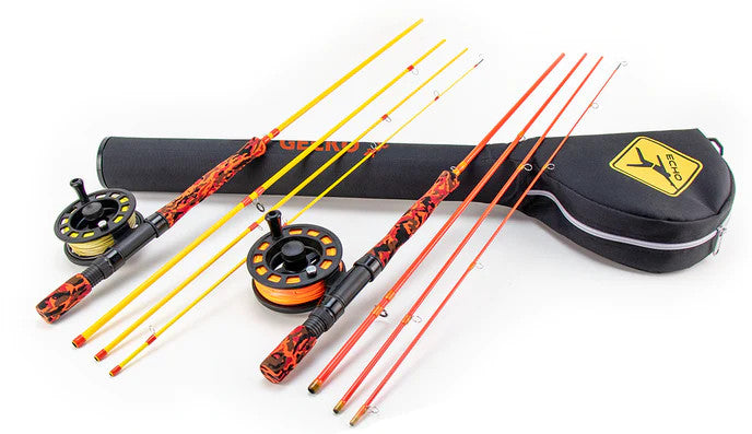 childs fishing fly rod Echo Gecko Trout Kids Fly Rod Outfit