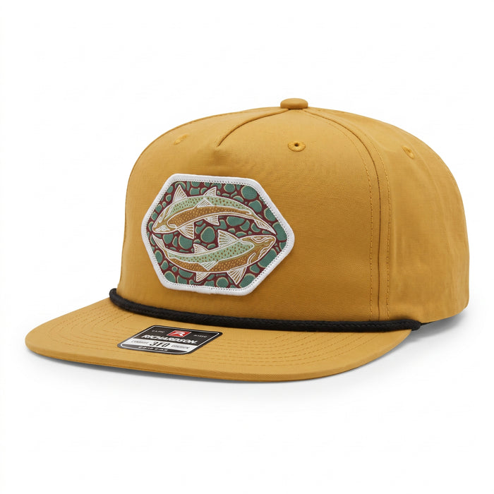 Casey Underwood Gold Mustard Twin Trout Rope Hat