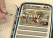 Dry Midges, Mayflies, and Caddis Flies Packed & Organized in a Fly Box