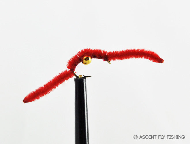 Red Beadhead San Juan Worm