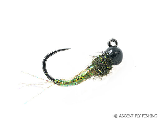 Tungsten Jig Caddis Larva - Chartreuse