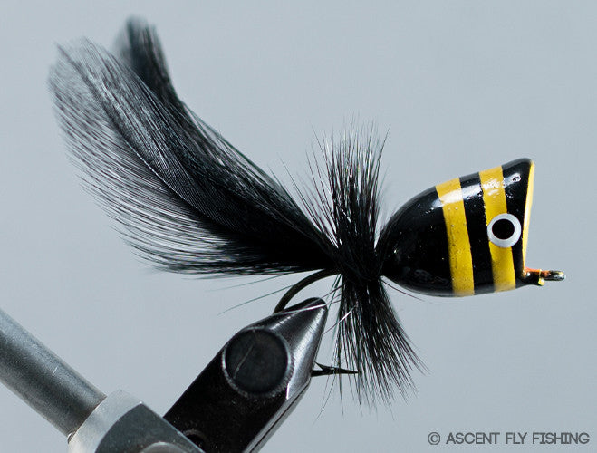 Walt's Large Popper - Black & Yellow Stripe